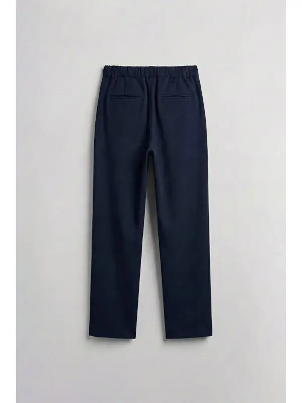 Baggy Fit Fabric Men's Trousers Navy Blue-Navy Blue - 7