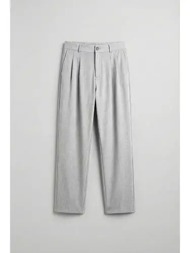Baggy Fit Kumaş Erkek Pantolon Gri-Gri - LC WAIKIKI (1)