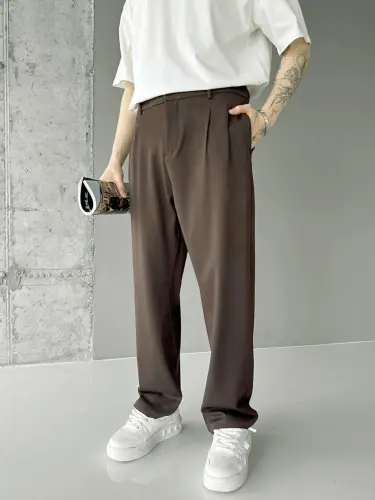 Baggy Fit Mato Erkak Shimini Qahva-jigarrang - 3