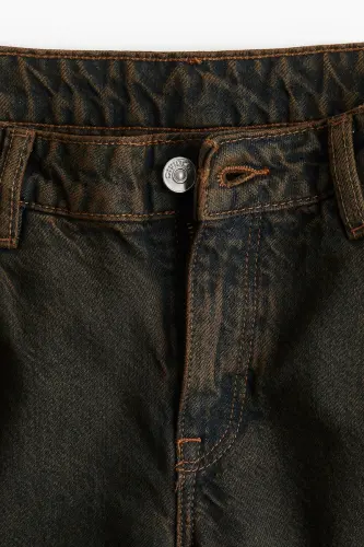 Baggy Wide Low Jeans - Koyu kahverengi - 2