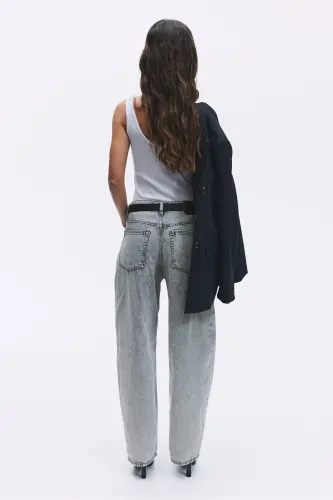 Baggy High Jeans-Gray - 4