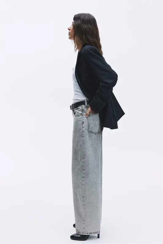 Baggy High Jeans-Kulrang - 5