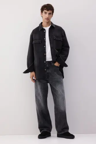 Baggy Jeans - Gri 