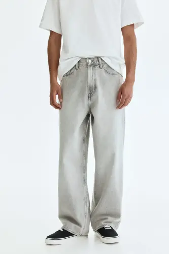 Baggy Jeans - Light denim grey - H&M (1)