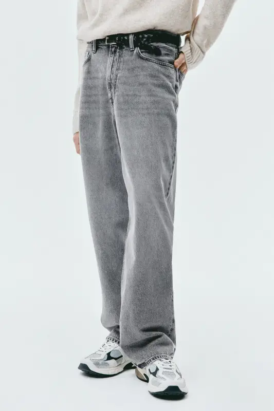 Baggy Jeans-Orta kot grisi - 3