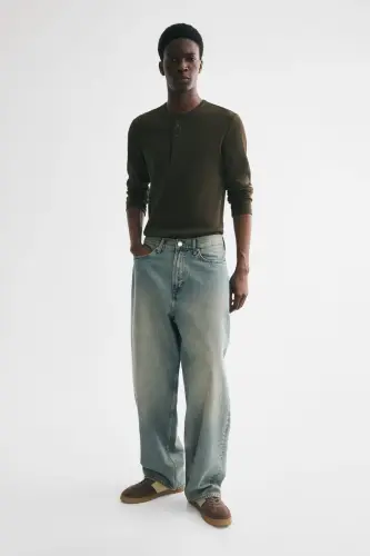 Baggy Jeans - Soluk kot mavisi 