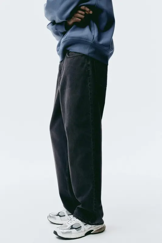 Baggy Jeans - Siyah - 4