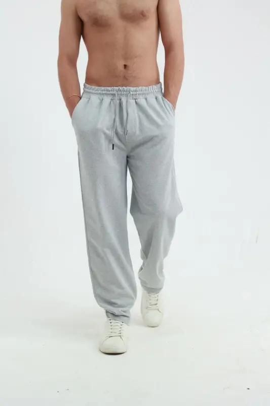 Baggy Sweatpants 2 Ip Wide Leg Full Fit-gray - TKT