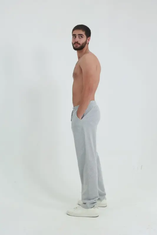 Baggy Sweatpants 2 Ip Wide Leg Full Fit-gray - 5
