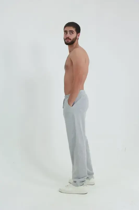 Baggy Sweatpants 2 Ip Wide Leg Full Fit-gray - 5
