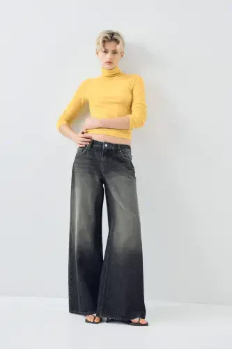 Baggy Wide Low Jeans-Qora - H&M (1)