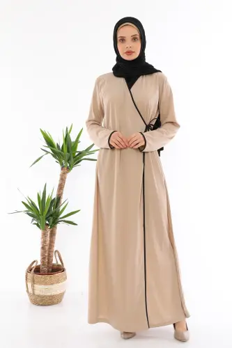Bağlamalı Namaz Elbisesi Vizon - VİZON - 1