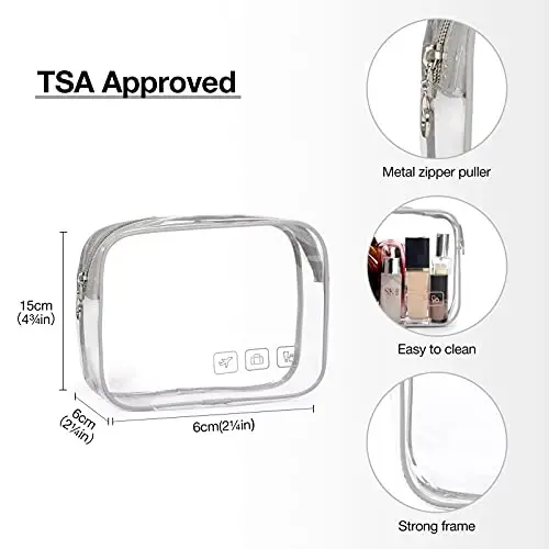 BAGSMART Toiletry Bag Hanging Travel Makeup Organizer with TSA Approved Transparent Cosmetic Bag Makeup Bag for Full Sized Toiletries, Medium-Grey - 6
