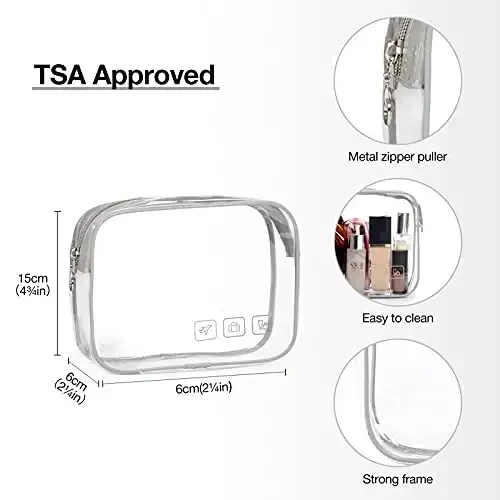 BAGSMART Toiletry Bag Hanging Travel Makeup Organizer with TSA Approved Transparent Cosmetic Bag Makeup Bag for Full Sized Toiletries, Medium-Grey - 6