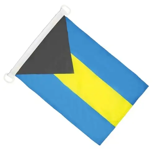 Bahamas NAUTICAL Flag 18'' x 12'' - Bahamian flags 30 x 45 cm. - Banner 12x18 in for boat - AZ FLAG - AZ FLAG (1)