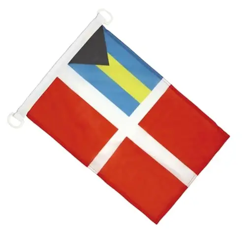Bahamas Civil Ensign NAUTICAL Flag 18'' x 12'' - Bahamian merchant flags 30 x 45 cm. - Banner 12x18 in for boat - AZ FLAG - 2