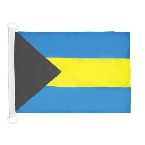 Bahamas NAUTICAL Flag 18'' x 12'' - Bahamian flags 30 x 45 cm. - Banner 12x18 in for boat - AZ FLAG - AZ FLAG