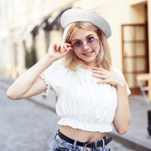 Summer French Beret Thin Beret Hat Solid Color Beanie for Women Lady Spring Summer Artist Knitted Hat - 5