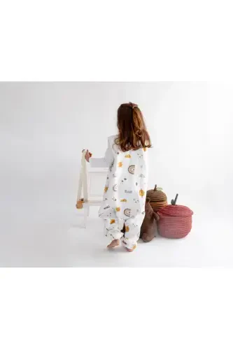 Bahor bolalar uchun uyqu xalati, organik paxta muslin chaqaloq uyqu xalati, ikki qavatli yengsiz kombinezon - LAS VIVAS KIDS (1)