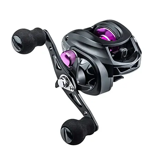 Lacusmall Baitcaster Reel, Fishing Reel, Magnet Braking System, 17.6 LB Max Drag, 7.2: 1 and 6.3: 1 Gear Ratio - 4