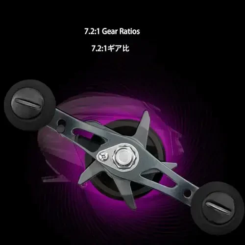 Baitcasting Reel, Fishing Reel, Magnet Braking System, 17.6 LB Max Drag, 7.2:1 and 6.3:1 Gear Ratio - 1
