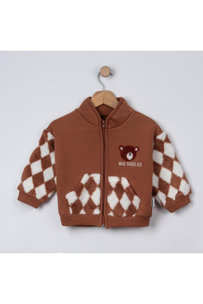 Baklava Pattern Baby Boy Zipper Jacket - 1