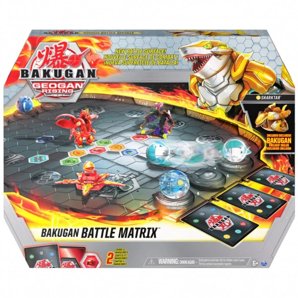 Bakugan Battle Matrix, Ekskluziv Oltin Sharktarli Lyuks O'yin Taxta, 6 yosh va undan katta bolgan bolalar uchun o'yinchoqlar - BAKUGAN