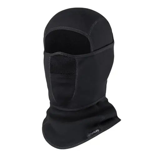 Balaclava Ski Mask (with Breathable Holes) Shamoldan himoya qiluvchi qishki fleece bo'yin yuzni isitgich erkaklar va ayollar uchun qora - 6