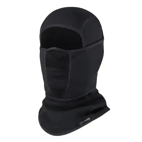 Balaclava Ski Mask (with Breathable Holes) Windproof Winter Fleece Neck Face Warmer for Men&Women Black - 6