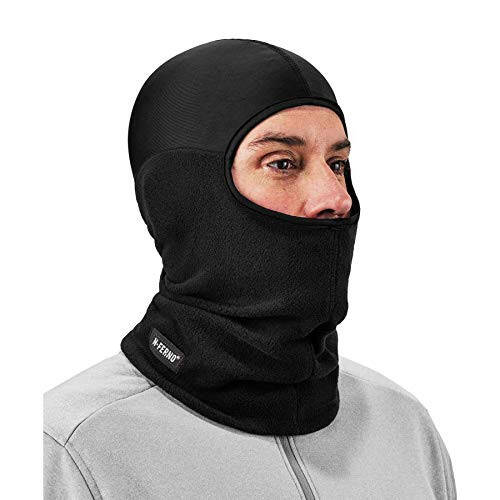 Balaclava with Spandex Top, Comfortable Wear Under Helmet, Winter Face Mask, Ergodyne N-Ferno 6822, Black - 1