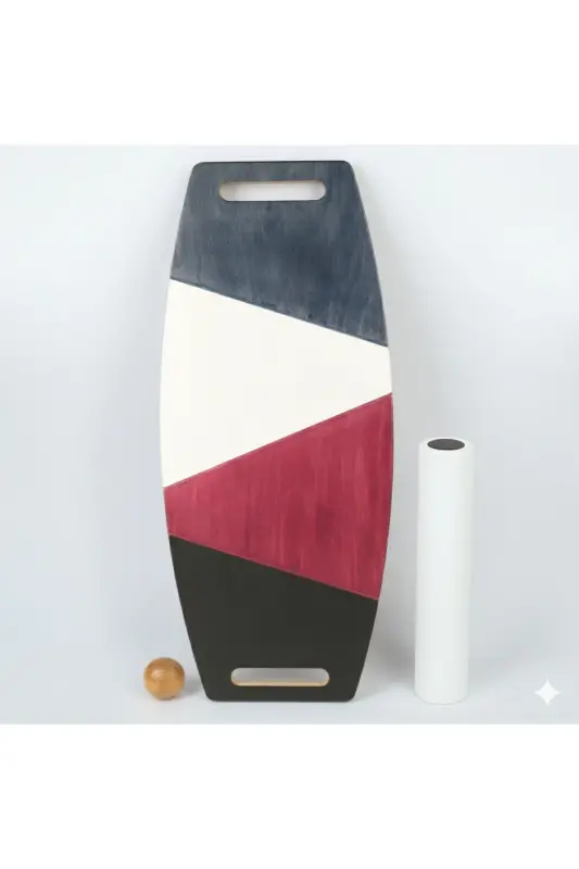 Balance Board Double Function Gym Board Rocket Board 73 x 31 CM - WOOD STONE ART