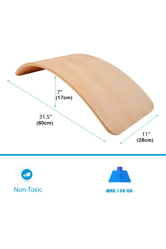 Balance Board Natural Wooden Children's Toy - 4