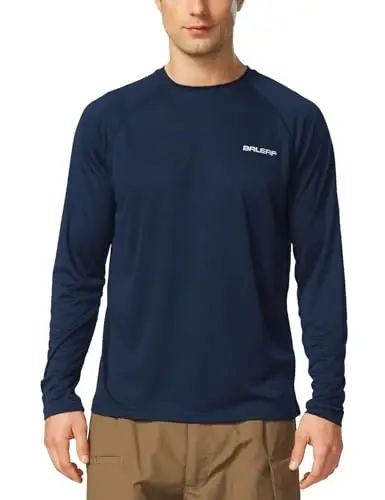 baleaf Erkaklar Quyoshdan Himoya Ko'ylaklari UV SPF UPF 50+ Uzun Yengli Rash Guard Baliq Ovi Yugurish Tez Quriydigan Yengil - 12