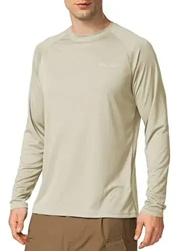 baleaf Erkaklar quyoshdan himoya qilish ko'ylaklari UV SPF UPF 50+ uzun yengli rash guard baliq ovlash yugurish tez quriydigan yengil 
