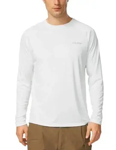 baleaf Erkaklar uchun quyoshdan himoya qiluvchi futbolkalar UV SPF UPF 50+ uzun yengli rash guard baliq ovlash yugurish tez quriydigan engil - 6