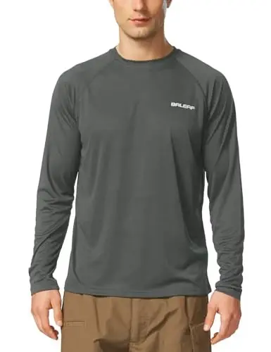 baleaf Men's Sun Protection Shirts UV SPF UPF 50+ Long Sleeve Rash Guard Fishing Running Quick Dry Lightweight - 6