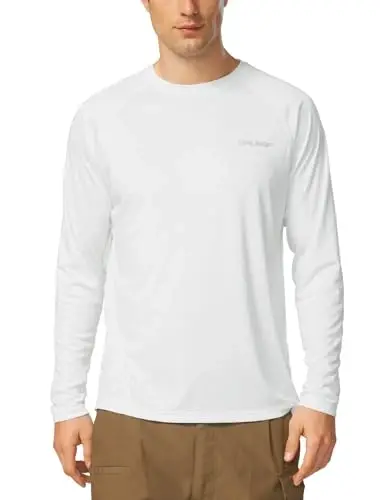 baleaf Erkek Güneş Koruma Gömlekleri UV SPF UPF 50+ Uzun Kollu Rash Guard Balık Tutma Koşu Hızlı Kuru Hafif - 6