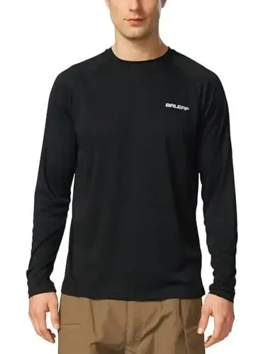 baleaf Men's Sun Protection Shirts UV SPF UPF 50+ Long Sleeve Rash Guard Fishing Running Quick Dry Lightweight - 6