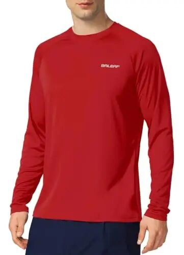 baleaf Erkek Güneş Koruma Gömlekleri UV SPF UPF 50+ Uzun Kollu Rash Guard Balık Tutma Koşu Hızlı Kuruyan Hafif 