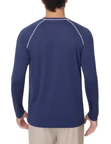 baleaf Erkek UPF 50+ Güneş Korumalı Uzun Kollu Tişört, Balıkçılık, Yüzme ve Sörf için Hızlı Kuruyan 4 Yönlü Esnek Rash Guard - BALEAF (1)
