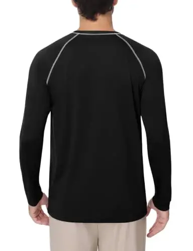 baleaf Erkek UPF 50+ Güneş Korumalı Uzun Kollu Tişört, Balıkçılık, Yüzme ve Sörf için Hızlı Kuruyan 4 Yönlü Esnek Rash Guard - BALEAF (1)