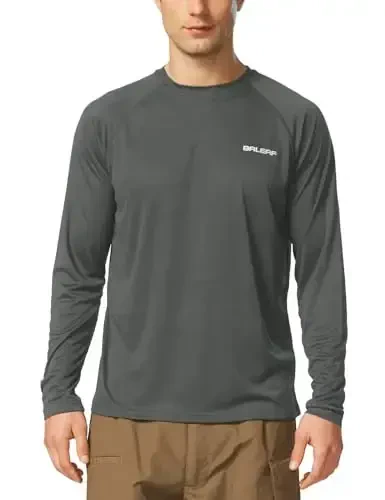 baleaf Men's Sun Protection Shirts UV SPF UPF 50+ Long Sleeve Rash Guard Fishing Running Quick Dry Lightweight - 6