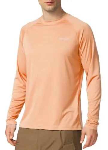 baleaf Men's Sun Protection Shirts UV SPF UPF 50+ Long Sleeve Rash Guard Fishing Running Quick Dry Lightweight 