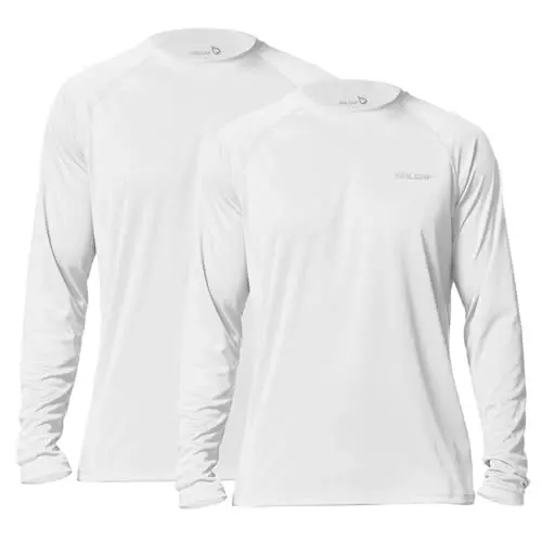 baleaf Men's Sun Protection Shirts UV SPF UPF 50+ Long Sleeve Rash Guard Fishing Running Quick Dry Lightweight 