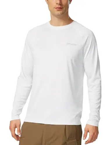 baleaf Men's Sun Protection Shirts UV SPF UPF 50+ Long Sleeve Rash Guard Fishing Running Quick Dry Lightweight - 1