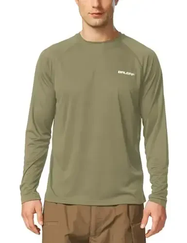 baleaf Men's Sun Protection Shirts UV SPF UPF 50+ Long Sleeve Rash Guard Fishing Running Quick Dry Lightweight - 6
