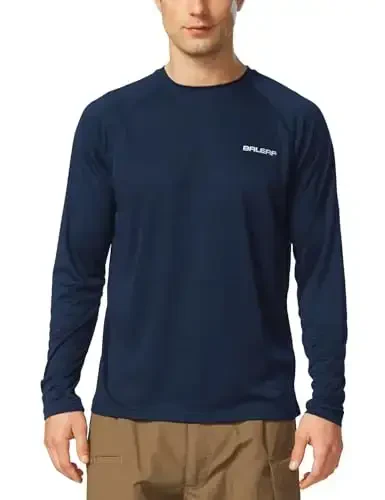 baleaf Men's Sun Protection Shirts UV SPF UPF 50+ Long Sleeve Rash Guard Fishing Running Quick Dry Lightweight - 6