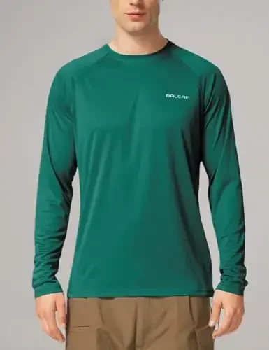 baleaf Men's Sun Protection Shirts UV SPF UPF 50+ Long Sleeve Rash Guard Fishing Running Quick Dry Lightweight - 6