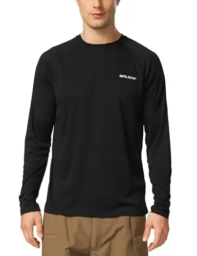 baleaf Men's Sun Protection Shirts UV SPF UPF 50+ Long Sleeve Rash Guard Fishing Running Quick Dry Lightweight - 6