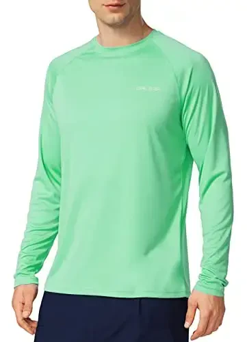 baleaf Men's Sun Protection Shirts UV SPF UPF 50+ Long Sleeve Rash Guard Fishing Running Quick Dry Lightweight - BALEAF